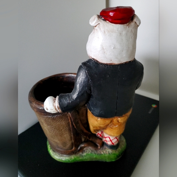 Golfer Bulldog Pen Cigar Tees Holder - Picture 2 of 2